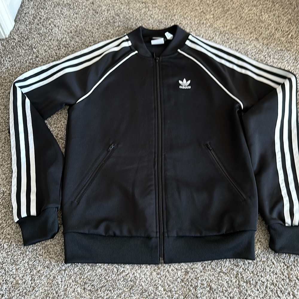 Adidas track jacket zipup